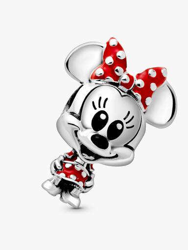 Disney, Charm Minnie con abito e fiocco a pois