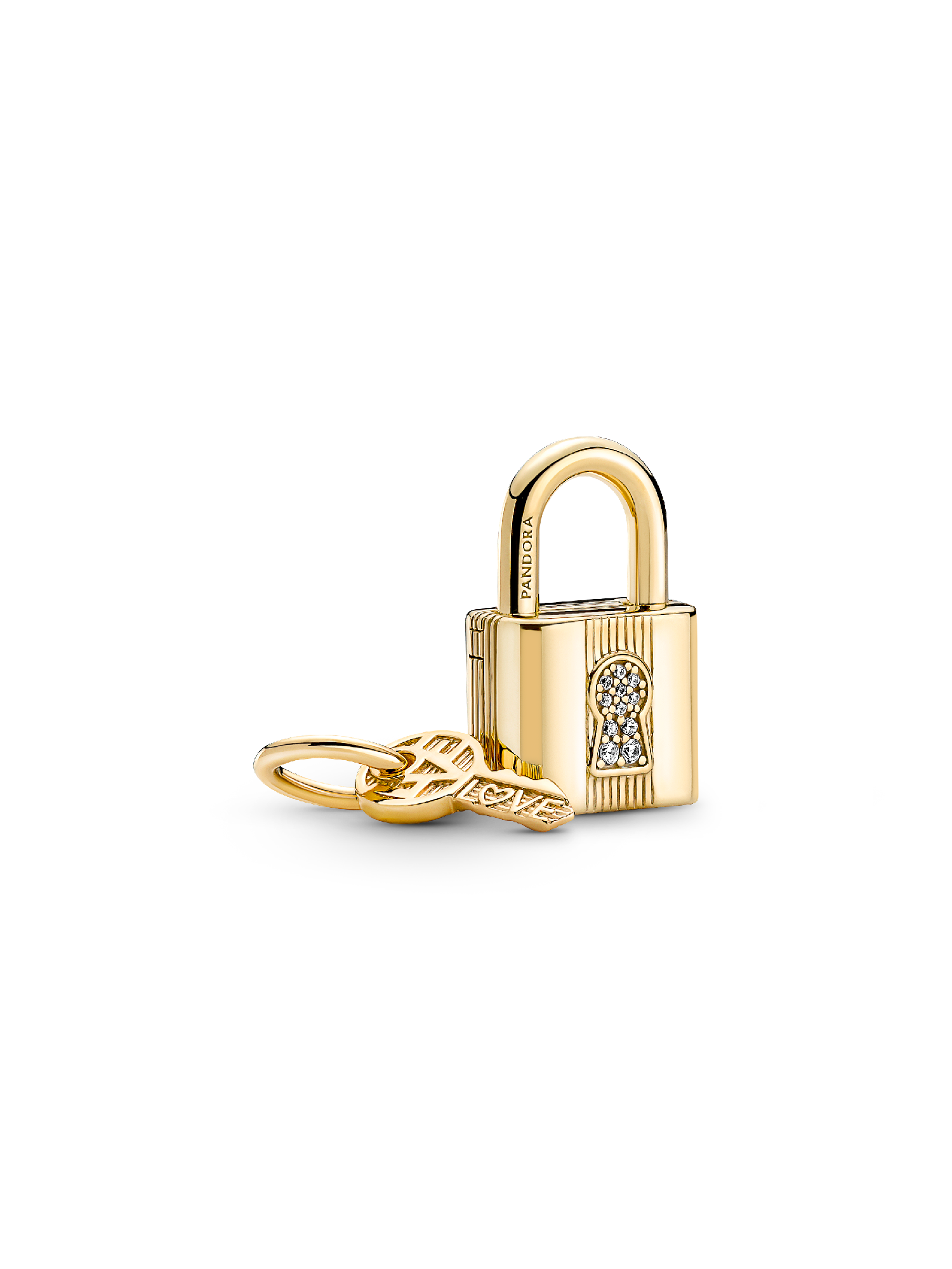 Vorhängeschloss & Schlüssel Charm-Anhänger