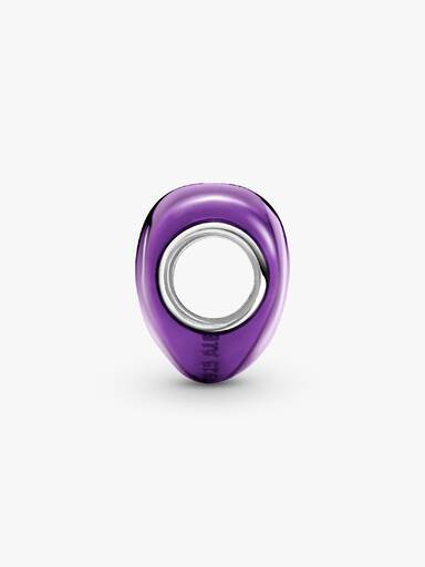 Charm Cœur Violet Métallique