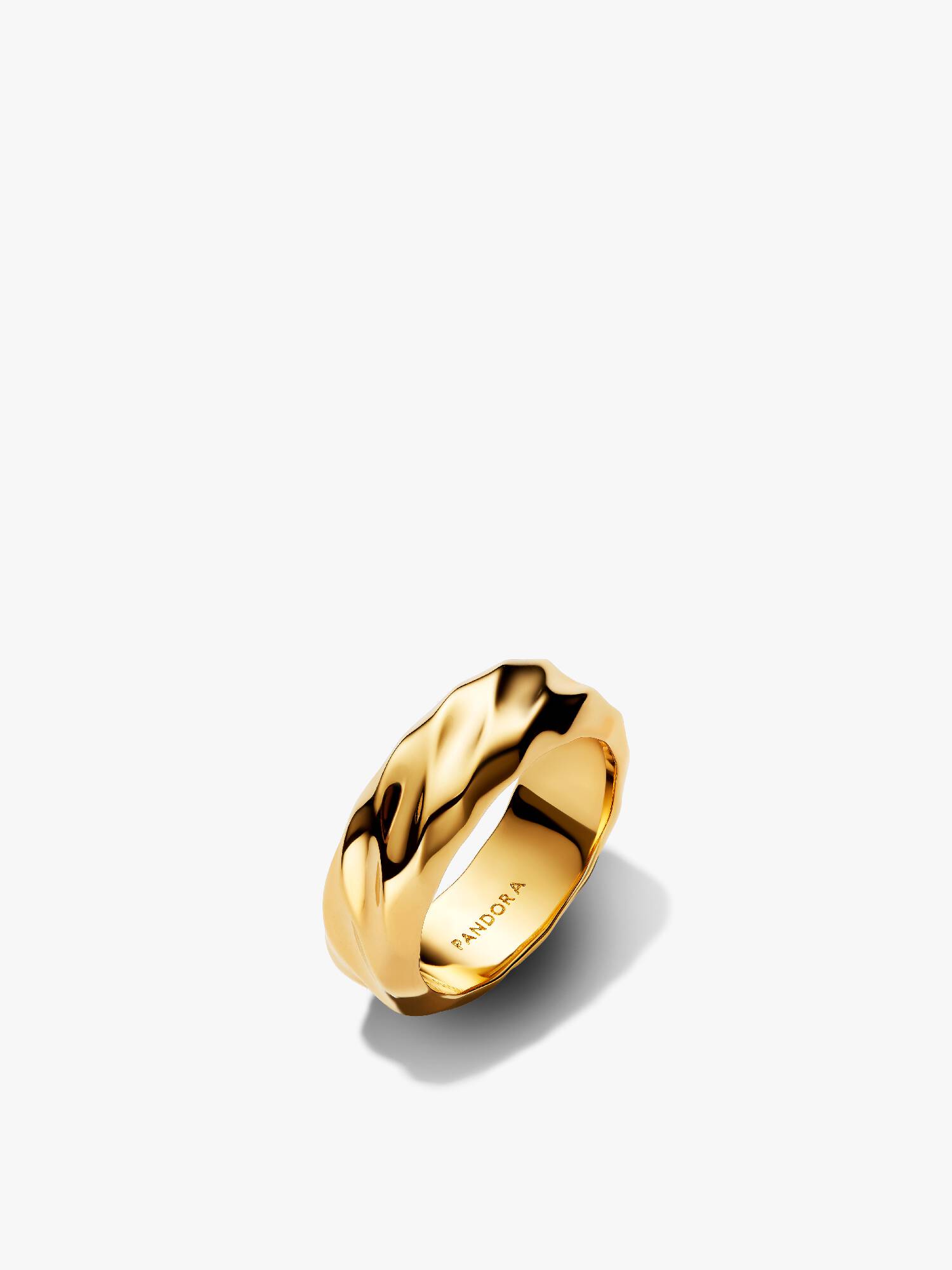 Gewellter Breiter Band-Ring