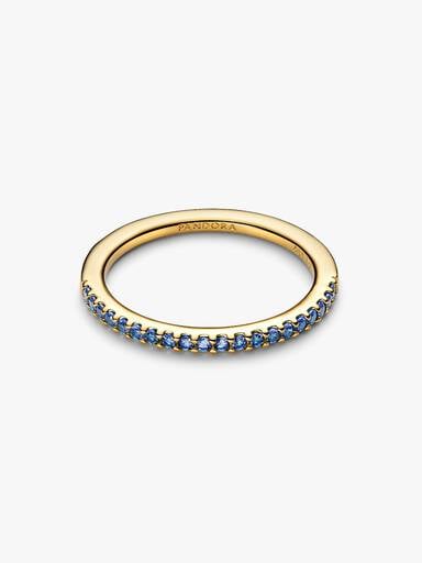 Funkelnder Blauer Halb-Ewigkeits-Ring