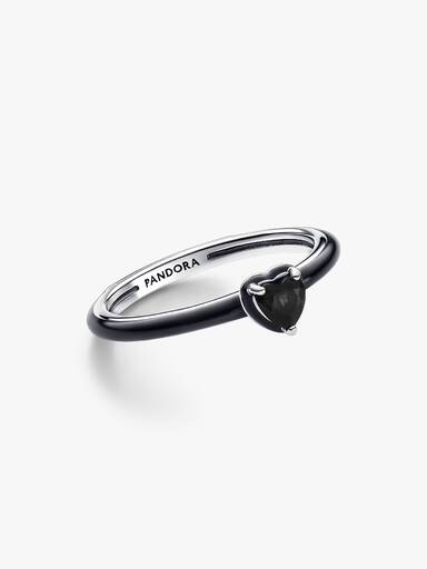 Anello Cuore Chakra nero