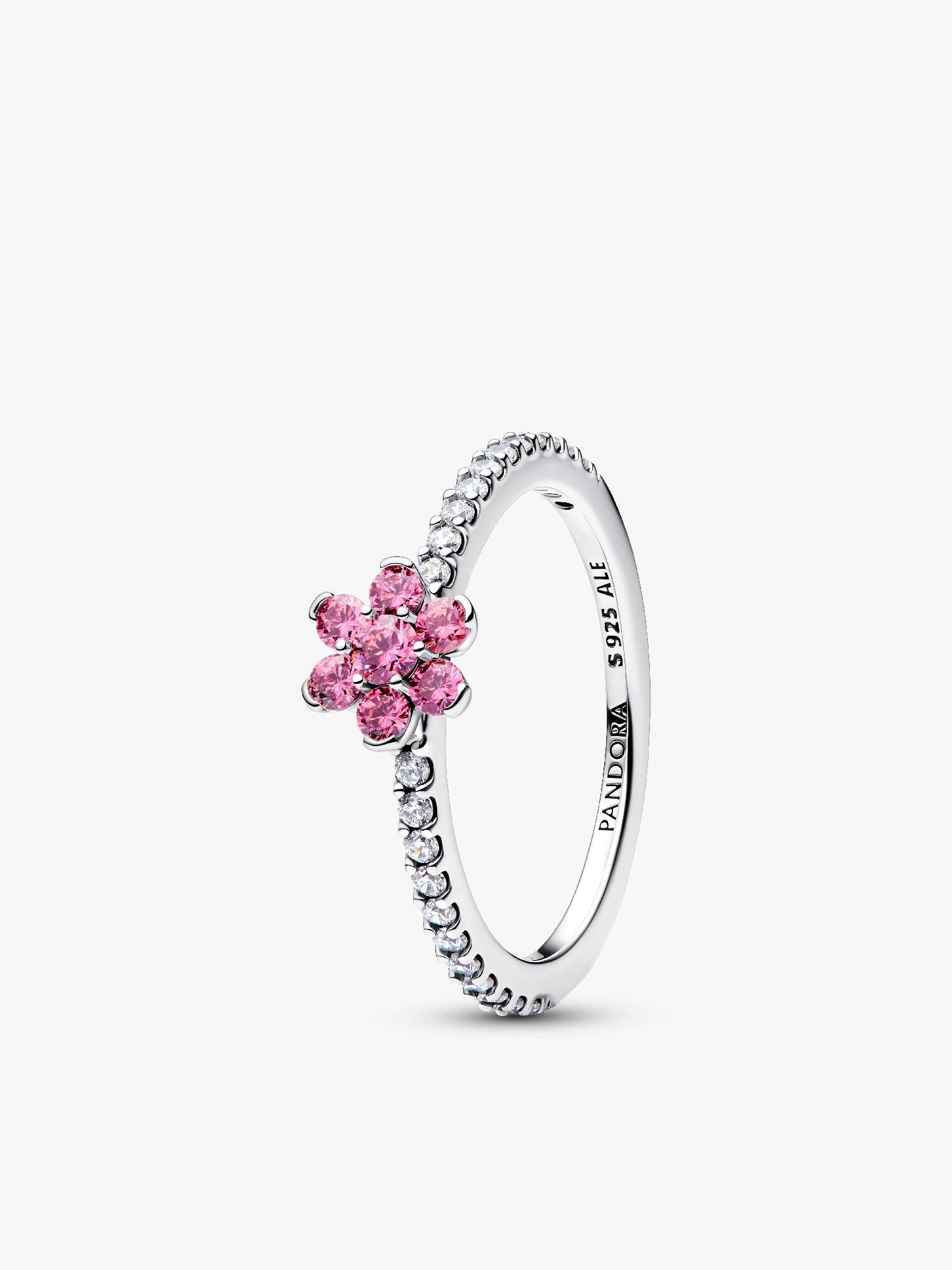 Funkelnde Rosa Blume Ring