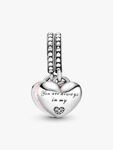 Charm Pendente Cuori Mamma & Figlia