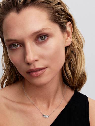Strahlenkranz Herz Trilogie Collier-Halskette