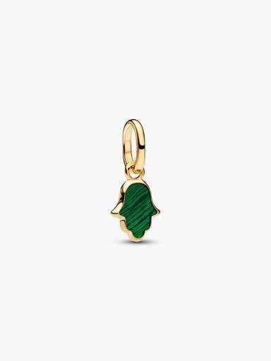 Grüner Hand der Fatima Mini-Charm-Anhänger