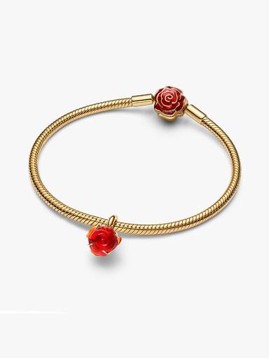Disney Die Schöne und das Biest Verzauberte Rose Charm-Anhänger