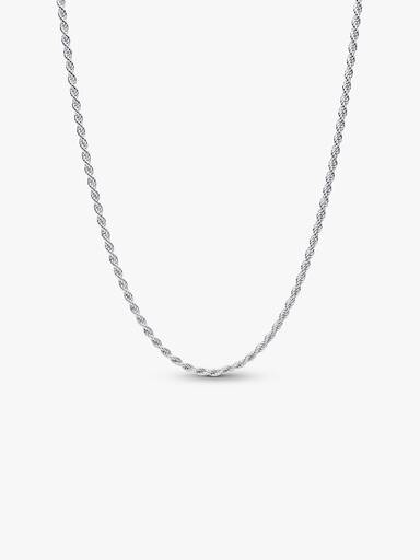 Collana con maglia a corda