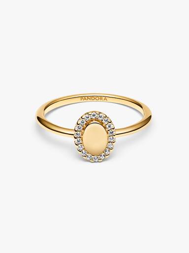 Gravierbarer Ovaler Strahlenkranz Ring