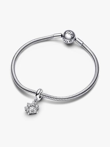 Funkelnder Pfotenabdruck Charm-Anhänger