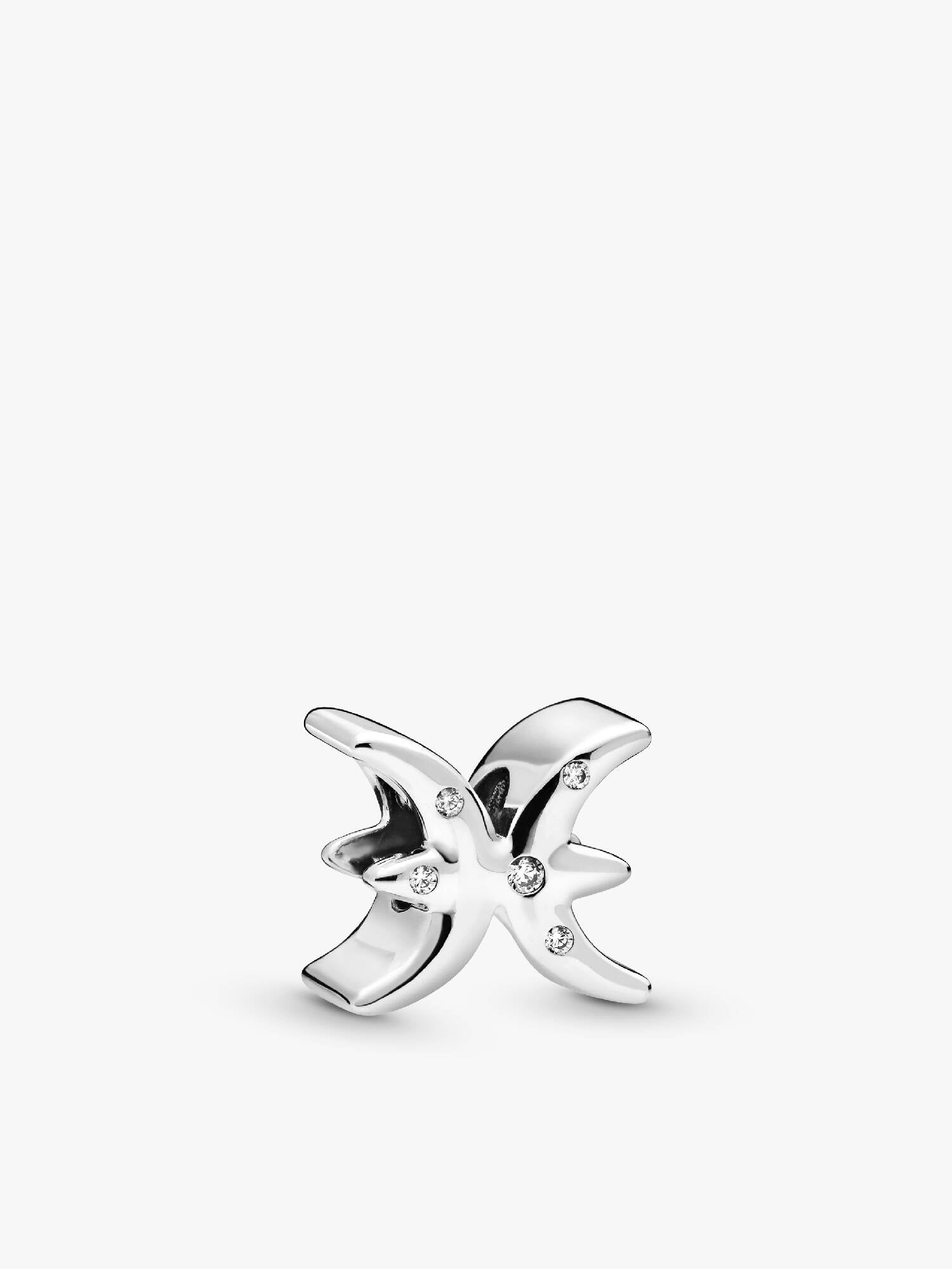 Charm dello zodiaco Pesci scintillante