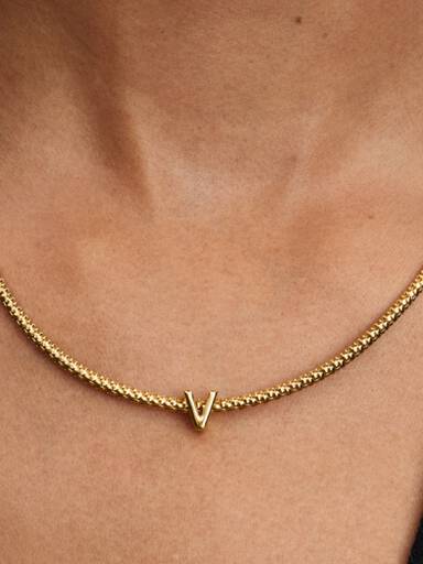 Buchstabe V Alphabet-Mini-Charm