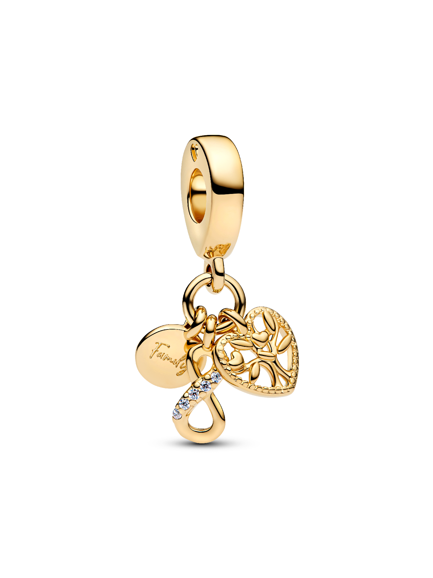 Family Infinity Triple Charm-Anhänger