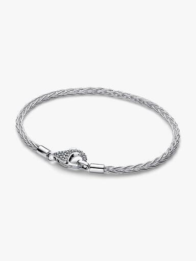 Fuchsschwanz-Charm-Armband mit Pavé-Verschluss