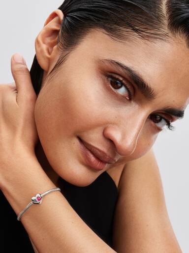 Charm Cœur Pierre Rose Gravable