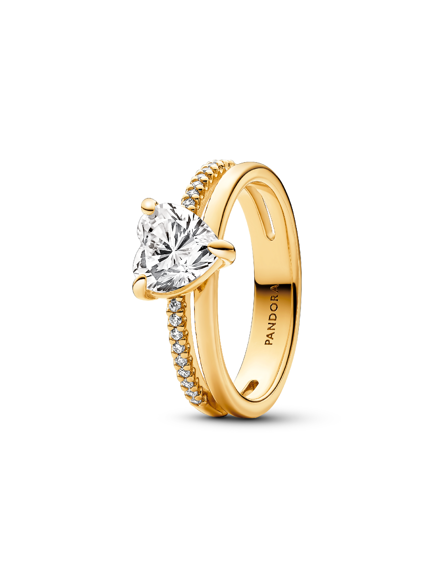 Doppelband Herz Ring