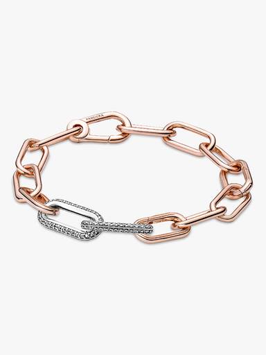 Doppio Link Pietre Luminose Nere Pandora ME