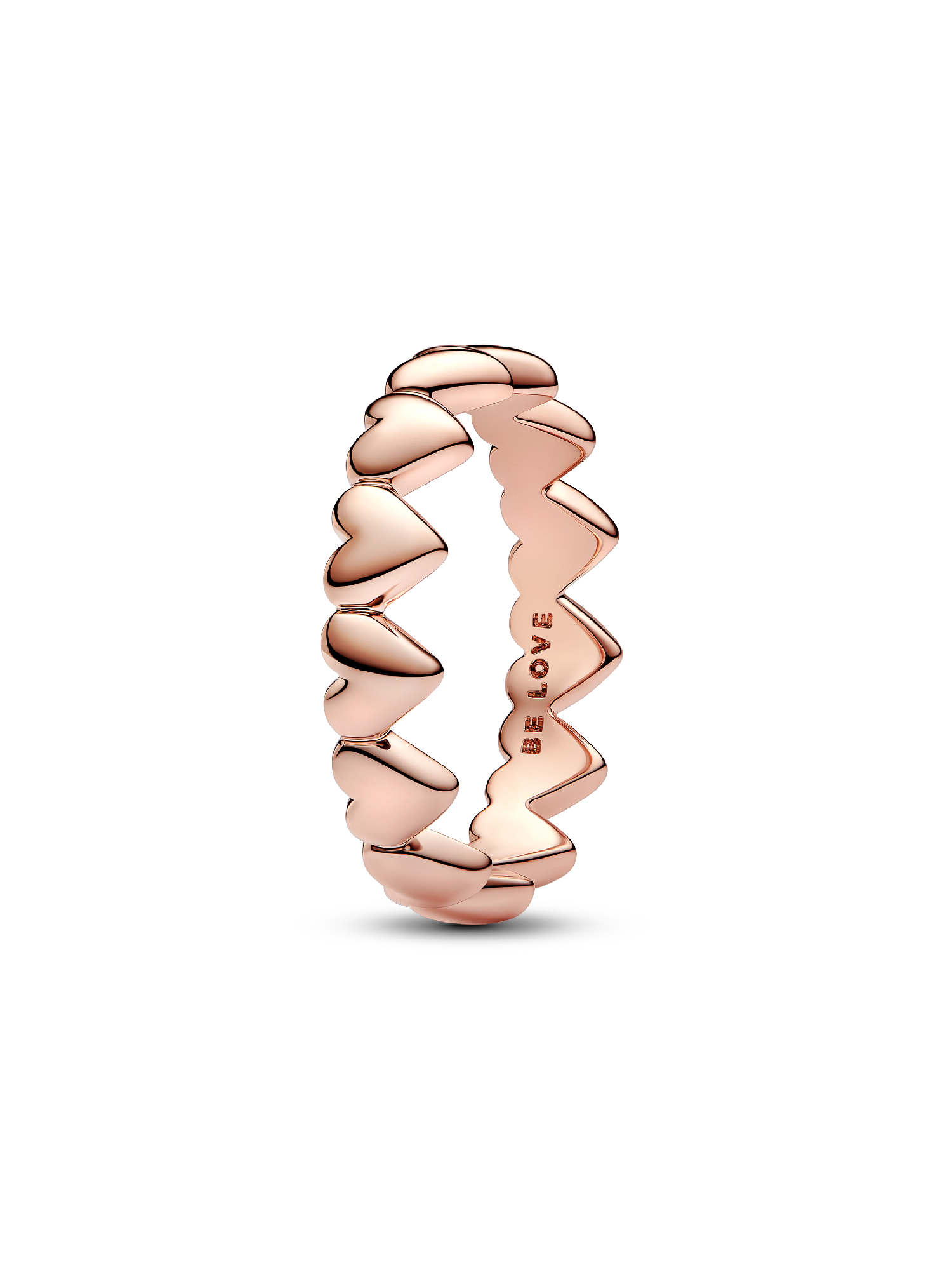 Reihe von Herzen Ring