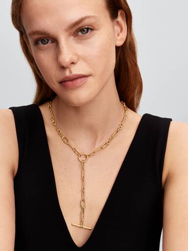 Collana a Y con maglia link