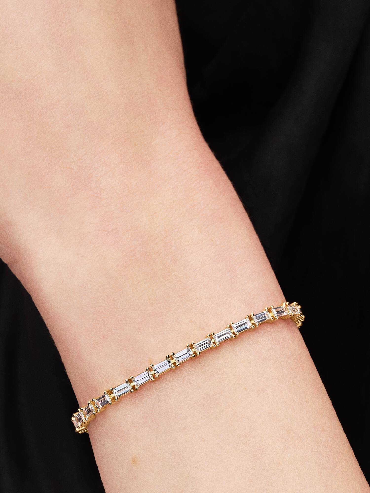 Bracelet Rivière Baguette Scintillant
