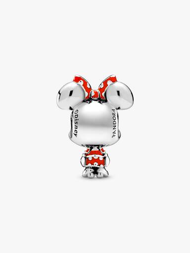 Disney, Charm Minnie con abito e fiocco a pois