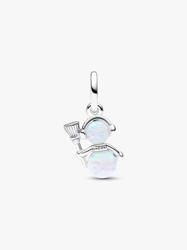 Charm Pendant Bonhomme de Neige Opalescent