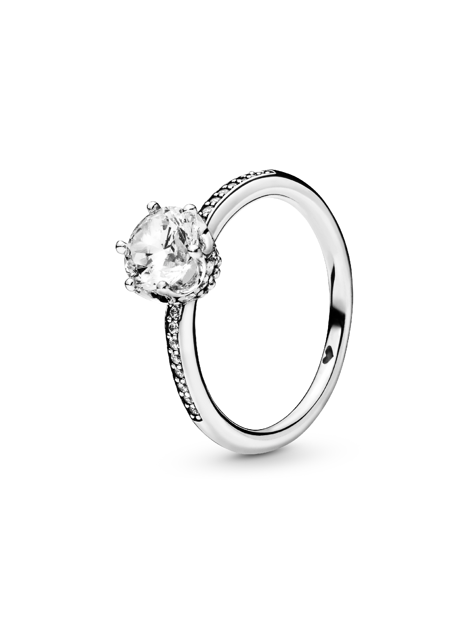 Clear Sparkling Crown Ring