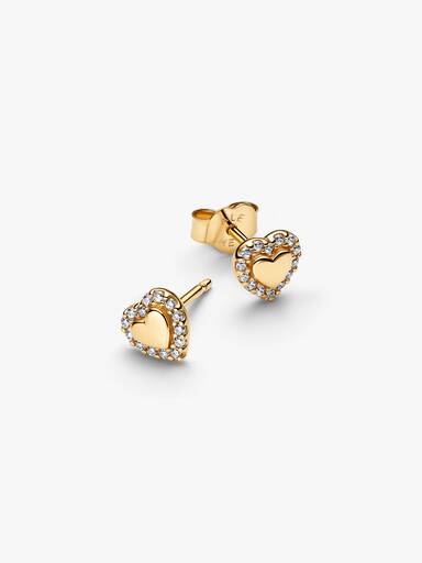 Clous d'Oreilles Halo Cœur