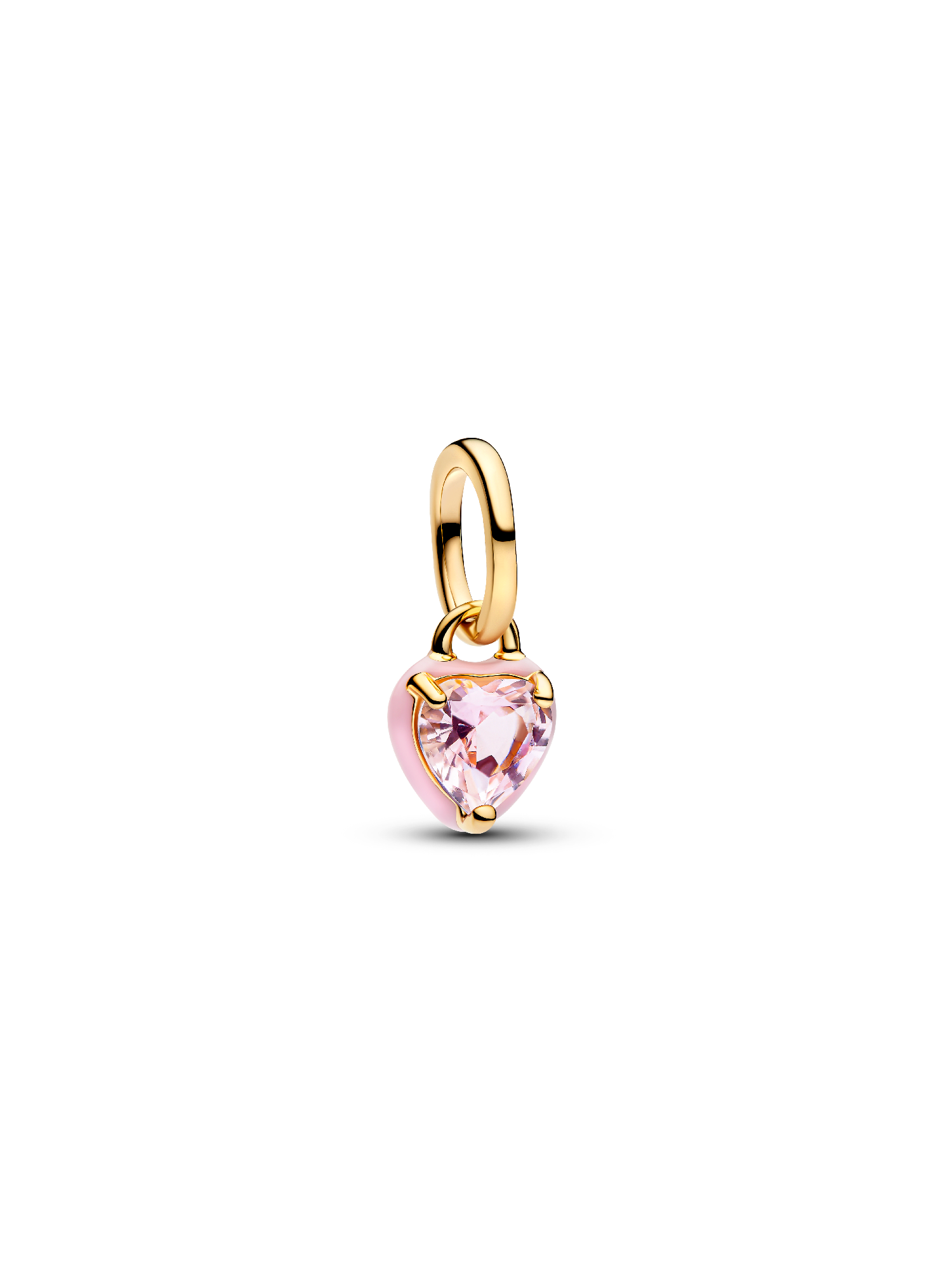Rosafarbenes Chakra-Herz Mini-Charm-Anhänger