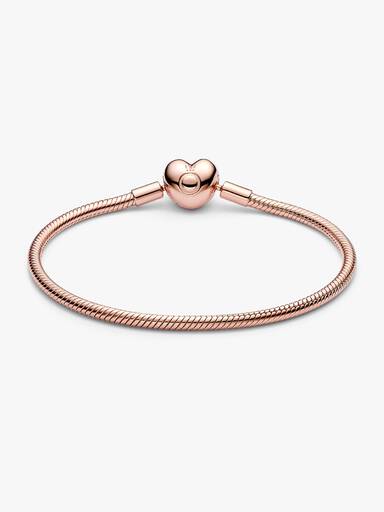 Bracciale maglia snake con chiusura a Cuore