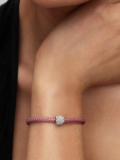 Mini charm Quadrifoglio con texture
