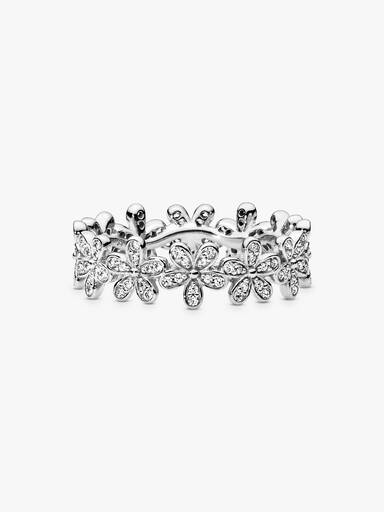Glanzvolles Gänseblümchen-Band Ring