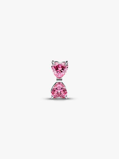 Rosafarbene Schleife Charm