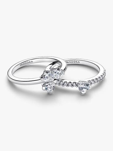 Anello divisibile Quadrifoglio portafortuna scintillante