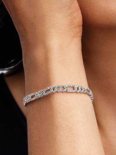 Bracciale Catena Maglia Cubana ovale