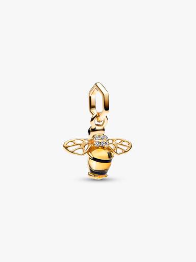 Funkelnde Biene Charm-Anhänger