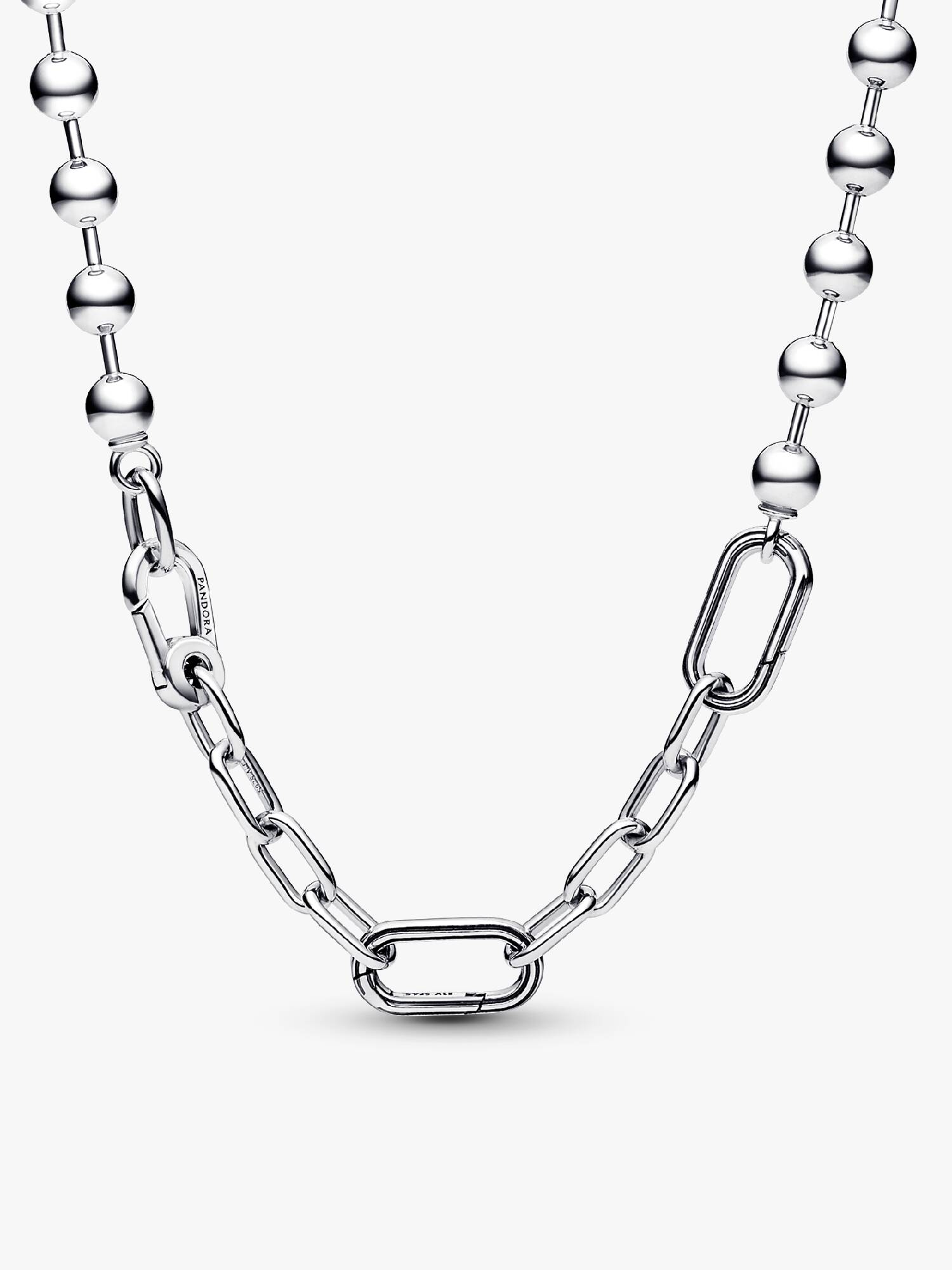 Collana con maglia link e sfere metalliche Pandora ME