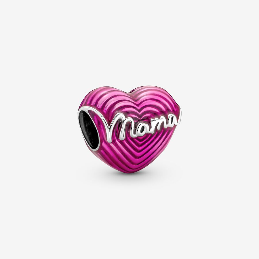 Strahlende Liebe Mama Herz Charm image number 0