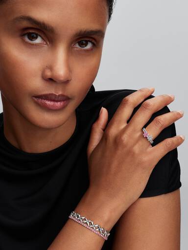 Funkelnde Blume Ring