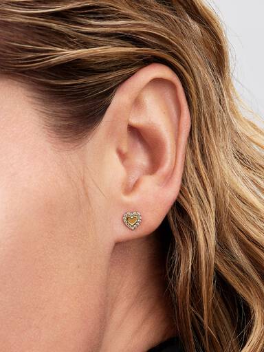 Clous d'Oreilles Halo Cœur