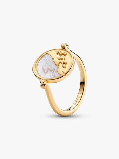 Anello con medallion Pegaso reversibile
