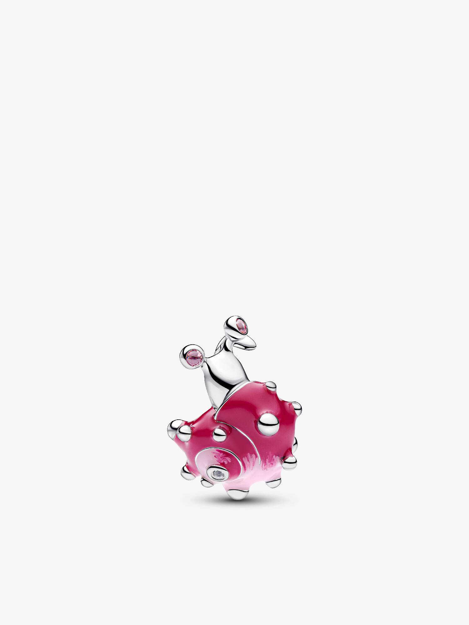 Rosafarbene Schnecke Charm