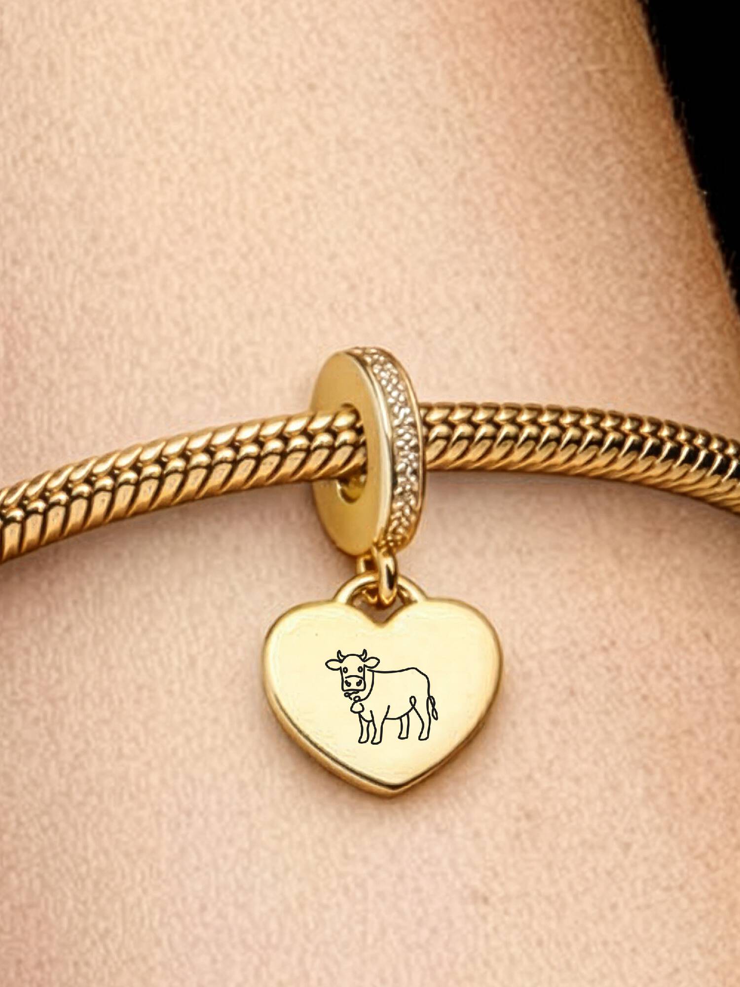 Charm pendente mucca
