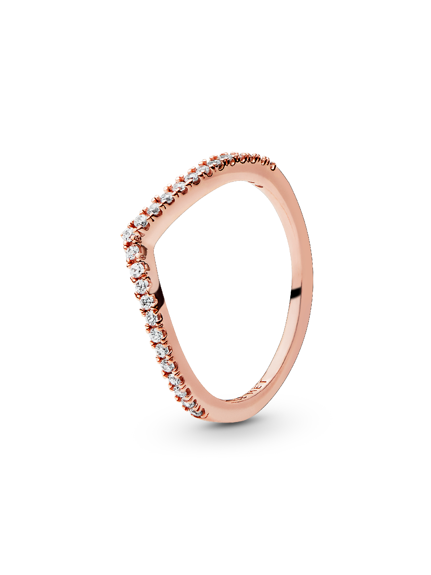 Funkelnder Wishbone Ring