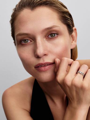 Bague Maille Cubaine Cœur