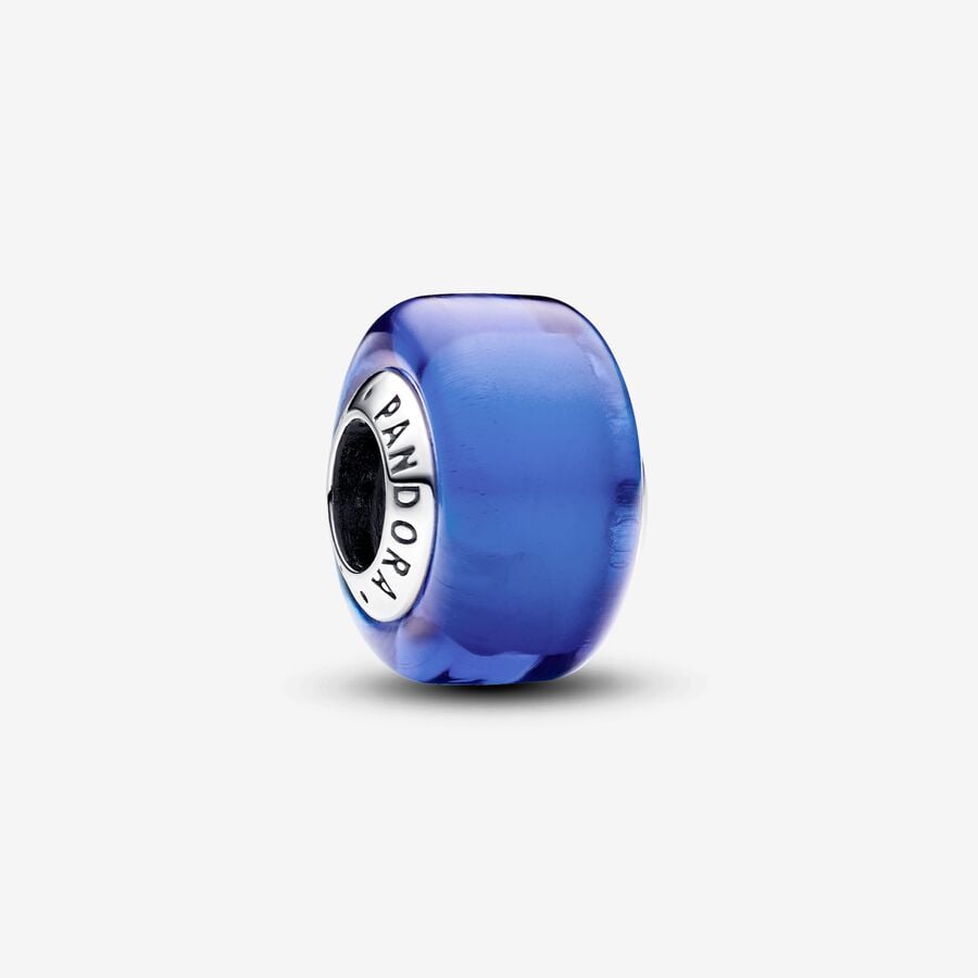 Mini Charm en Verre de Murano Bleu image number 0
