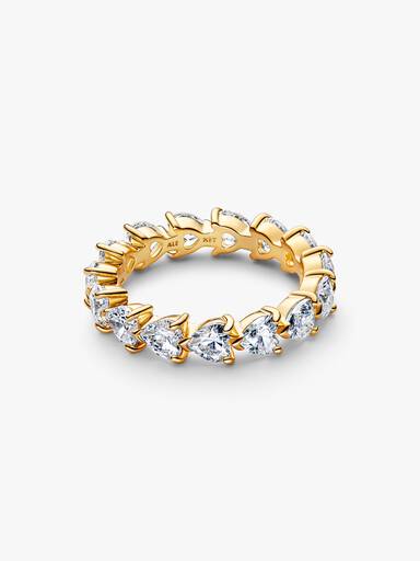 Anello a fascia Cuori