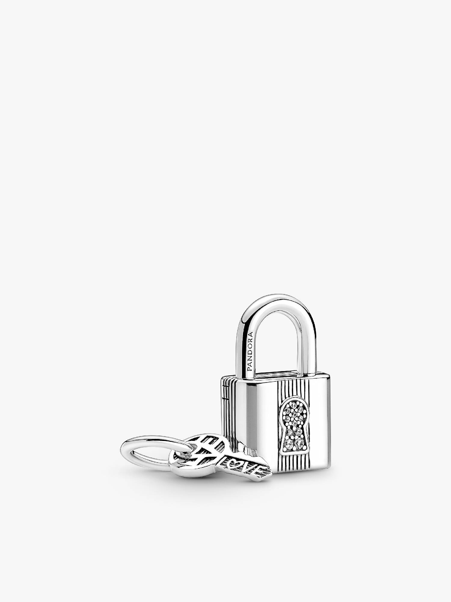 Vorhängeschloss und Schlüssel Charm-Anhänger