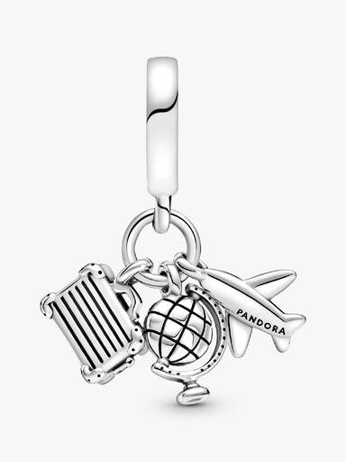 Charm Pendant Avion, Globe & Valise