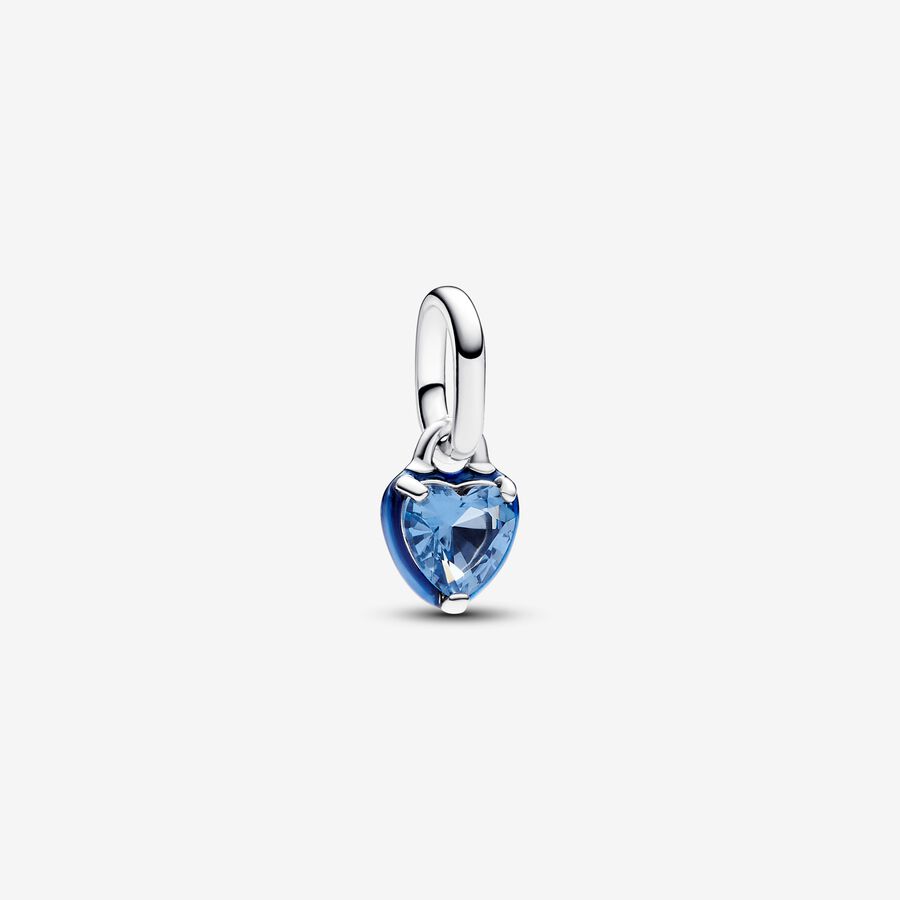 Mini charm pendente blu con cuori Il mio chakra Pandora ME image number 0